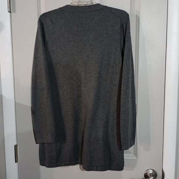 Charter Club Women's Button Up Cardigan Gray L - Picture 2 of 9